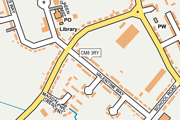CM8 3RY map - OS OpenMap – Local (Ordnance Survey)