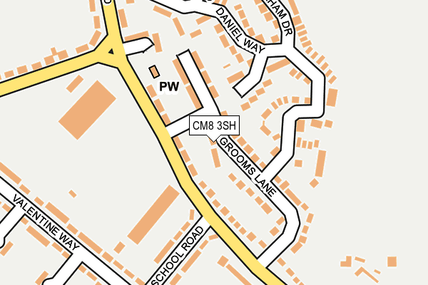 CM8 3SH map - OS OpenMap – Local (Ordnance Survey)