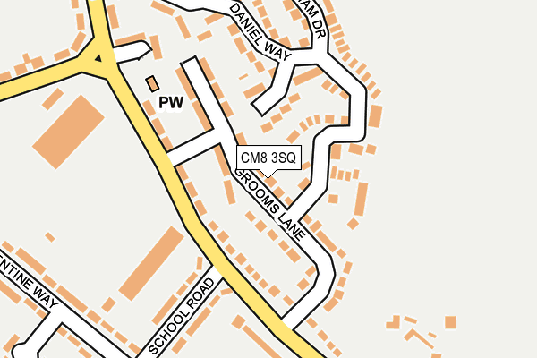 CM8 3SQ map - OS OpenMap – Local (Ordnance Survey)