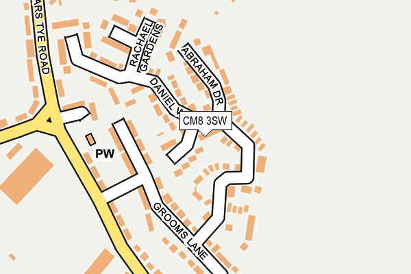CM8 3SW map - OS OpenMap – Local (Ordnance Survey)