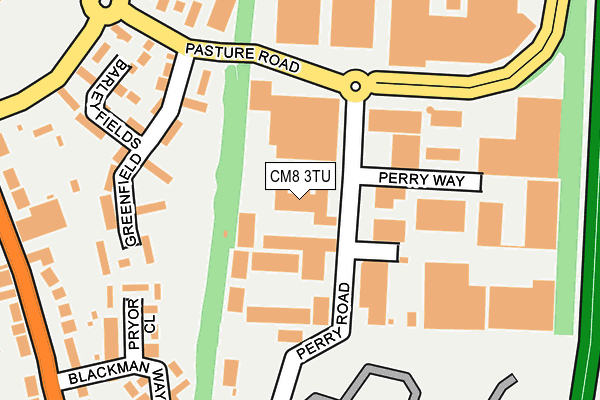 CM8 3TU map - OS OpenMap – Local (Ordnance Survey)
