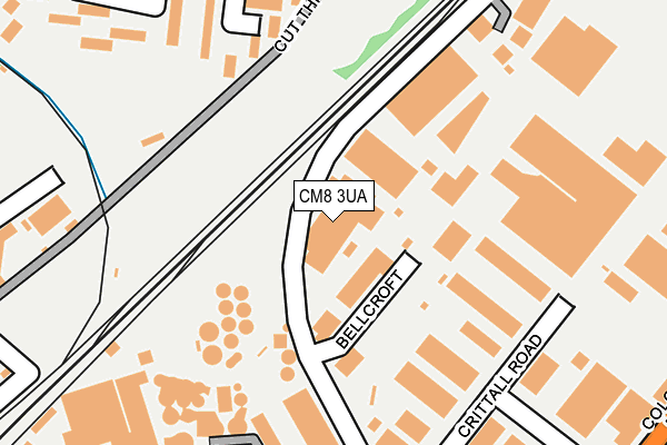 CM8 3UA map - OS OpenMap – Local (Ordnance Survey)