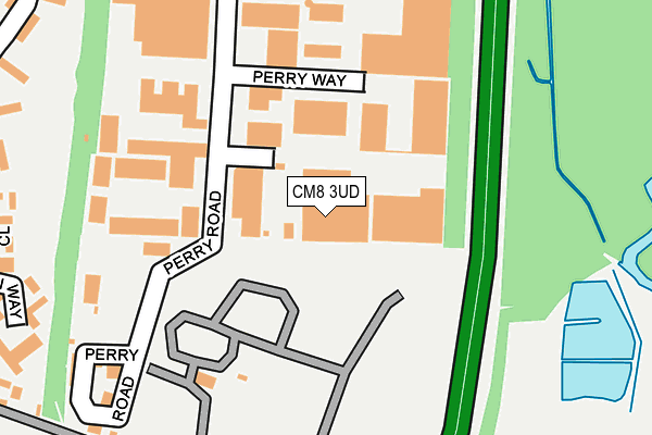 CM8 3UD map - OS OpenMap – Local (Ordnance Survey)