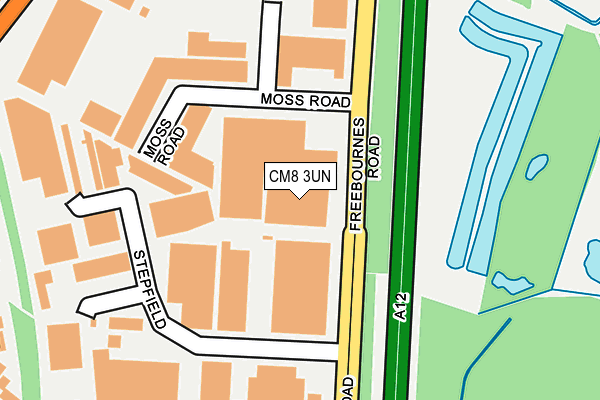 CM8 3UN map - OS OpenMap – Local (Ordnance Survey)