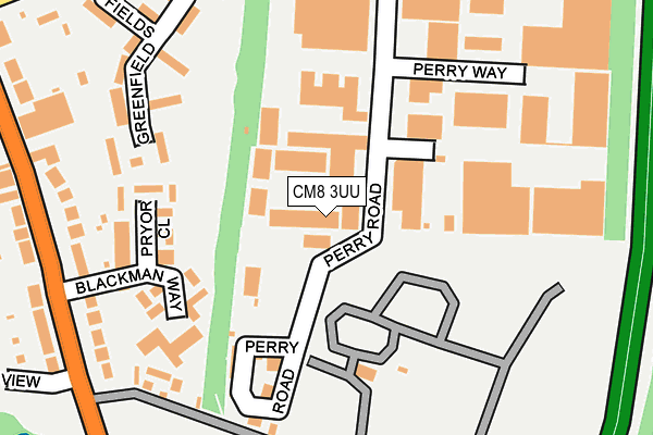 CM8 3UU map - OS OpenMap – Local (Ordnance Survey)