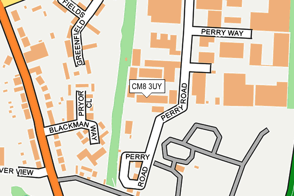 CM8 3UY map - OS OpenMap – Local (Ordnance Survey)
