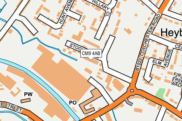 CM9 4AB map - OS OpenMap – Local (Ordnance Survey)