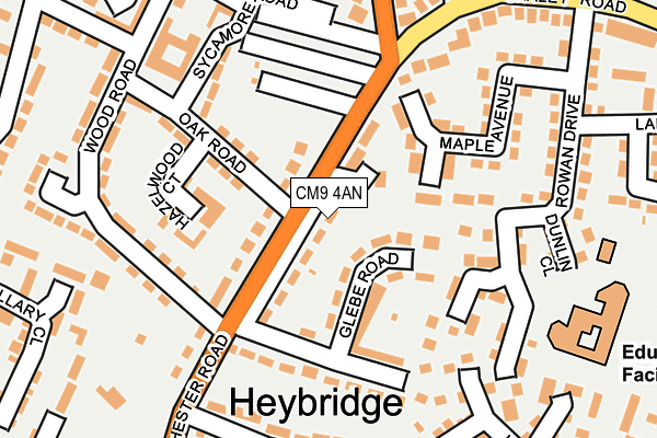 CM9 4AN map - OS OpenMap – Local (Ordnance Survey)