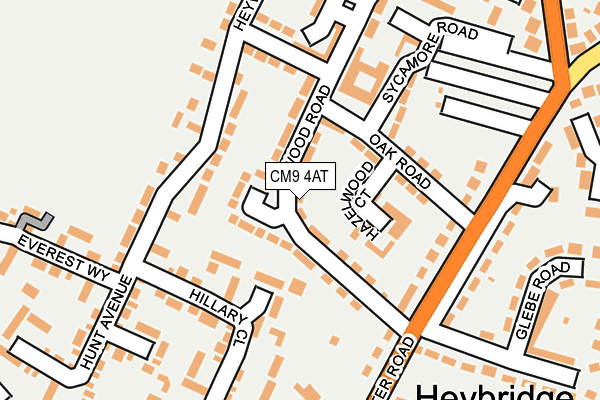 CM9 4AT map - OS OpenMap – Local (Ordnance Survey)