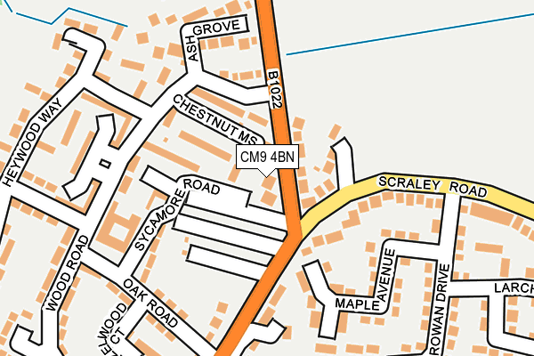 CM9 4BN map - OS OpenMap – Local (Ordnance Survey)