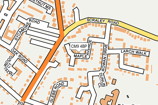 CM9 4BP map - OS OpenMap – Local (Ordnance Survey)