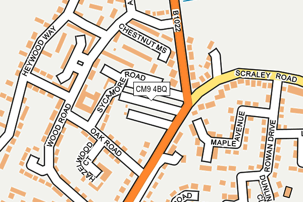 CM9 4BQ map - OS OpenMap – Local (Ordnance Survey)