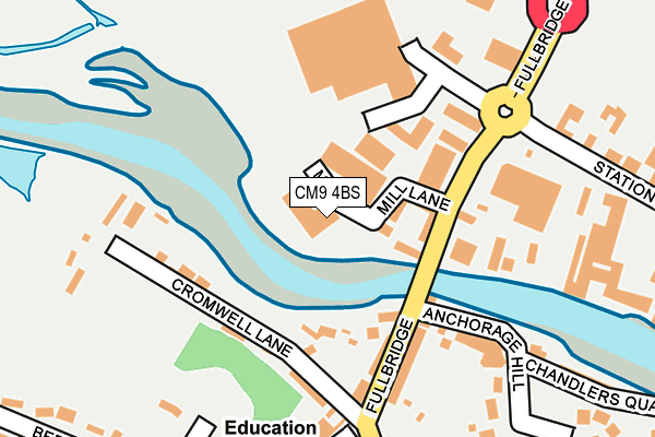 CM9 4BS map - OS OpenMap – Local (Ordnance Survey)