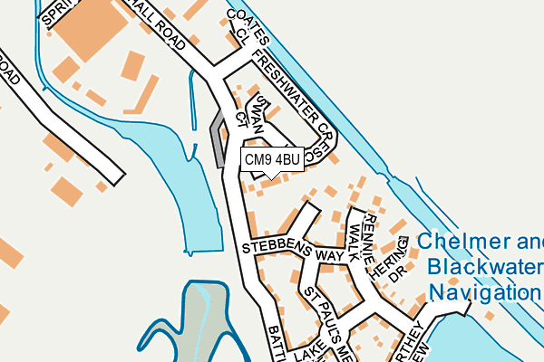 CM9 4BU map - OS OpenMap – Local (Ordnance Survey)
