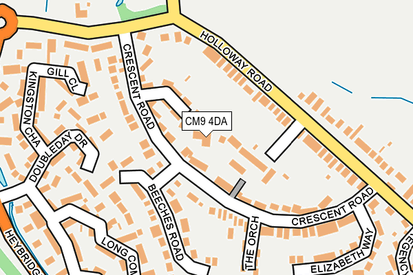 CM9 4DA map - OS OpenMap – Local (Ordnance Survey)