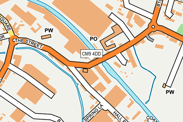 CM9 4DD map - OS OpenMap – Local (Ordnance Survey)