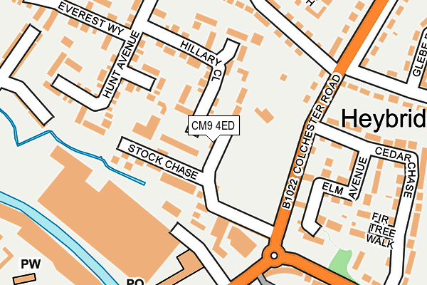 CM9 4ED map - OS OpenMap – Local (Ordnance Survey)