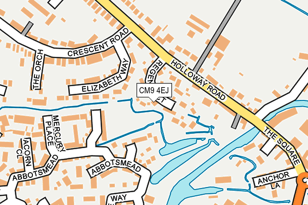 CM9 4EJ map - OS OpenMap – Local (Ordnance Survey)