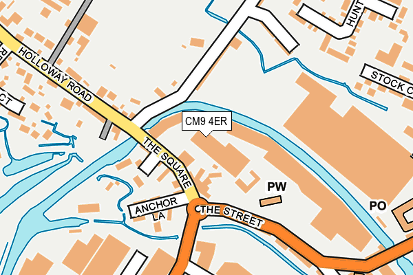 CM9 4ER map - OS OpenMap – Local (Ordnance Survey)