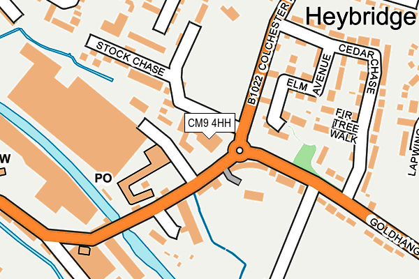 CM9 4HH map - OS OpenMap – Local (Ordnance Survey)