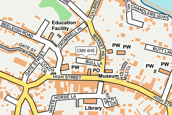 CM9 4HS map - OS OpenMap – Local (Ordnance Survey)