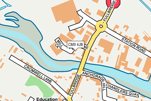 CM9 4JB map - OS OpenMap – Local (Ordnance Survey)
