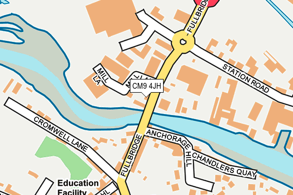 CM9 4JH map - OS OpenMap – Local (Ordnance Survey)