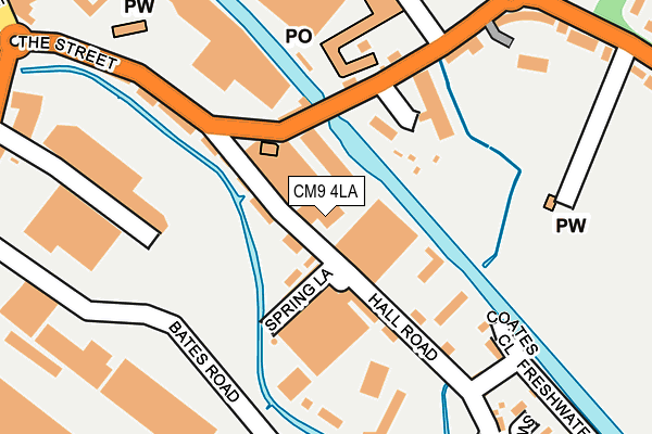 CM9 4LA map - OS OpenMap – Local (Ordnance Survey)