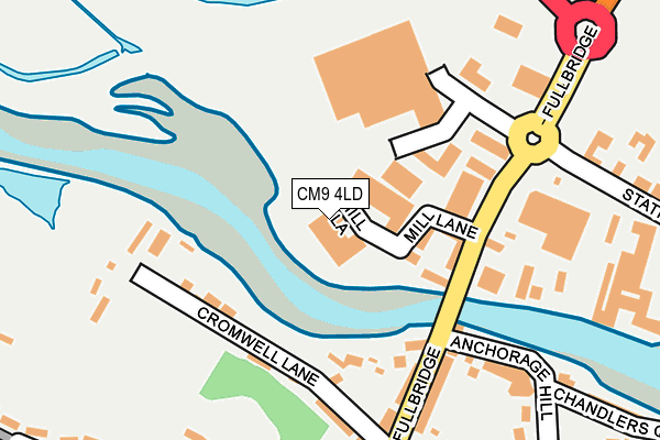 CM9 4LD map - OS OpenMap – Local (Ordnance Survey)