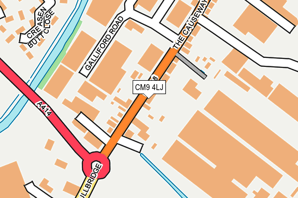 CM9 4LJ map - OS OpenMap – Local (Ordnance Survey)