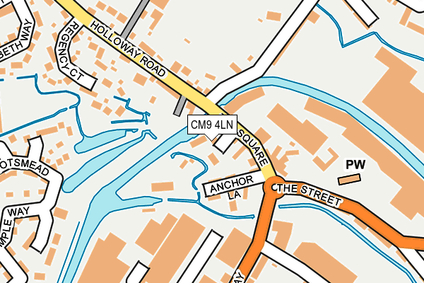 CM9 4LN map - OS OpenMap – Local (Ordnance Survey)