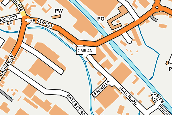CM9 4NJ map - OS OpenMap – Local (Ordnance Survey)