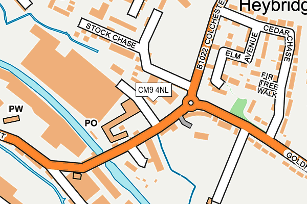 CM9 4NL map - OS OpenMap – Local (Ordnance Survey)