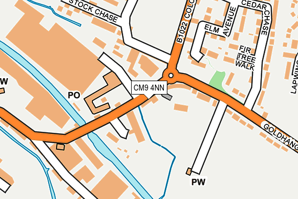 CM9 4NN map - OS OpenMap – Local (Ordnance Survey)