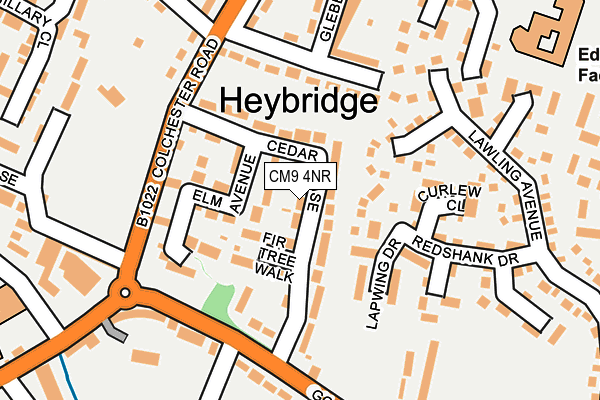 CM9 4NR map - OS OpenMap – Local (Ordnance Survey)