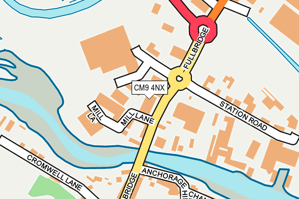 CM9 4NX map - OS OpenMap – Local (Ordnance Survey)