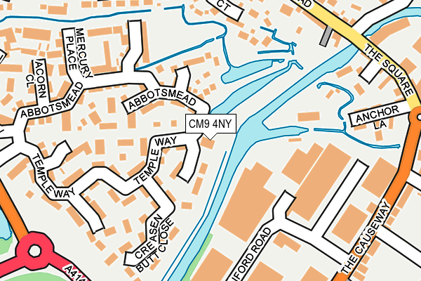 CM9 4NY map - OS OpenMap – Local (Ordnance Survey)