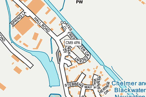 CM9 4PA map - OS OpenMap – Local (Ordnance Survey)