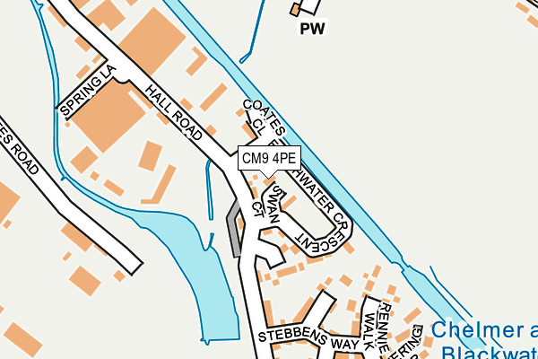 CM9 4PE map - OS OpenMap – Local (Ordnance Survey)