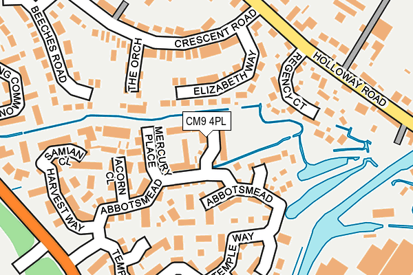 CM9 4PL map - OS OpenMap – Local (Ordnance Survey)