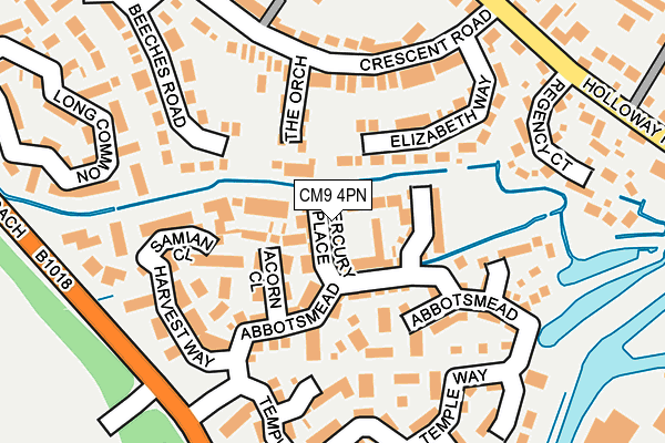 CM9 4PN map - OS OpenMap – Local (Ordnance Survey)