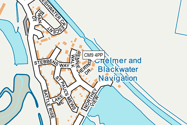 CM9 4PP map - OS OpenMap – Local (Ordnance Survey)