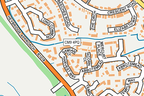 CM9 4PQ map - OS OpenMap – Local (Ordnance Survey)