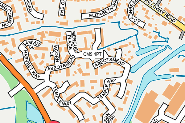 CM9 4PT map - OS OpenMap – Local (Ordnance Survey)