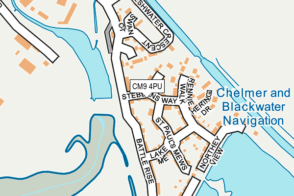 CM9 4PU map - OS OpenMap – Local (Ordnance Survey)