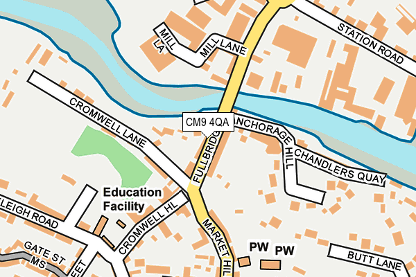 CM9 4QA map - OS OpenMap – Local (Ordnance Survey)
