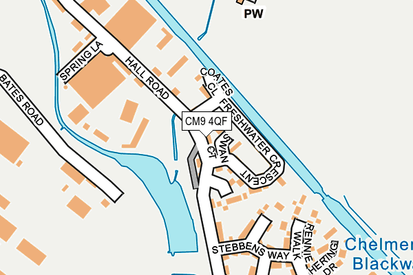 CM9 4QF map - OS OpenMap – Local (Ordnance Survey)