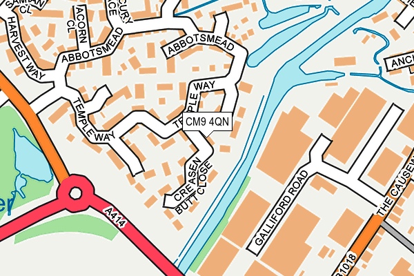 CM9 4QN map - OS OpenMap – Local (Ordnance Survey)