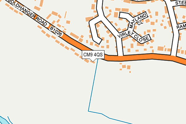 CM9 4QS map - OS OpenMap – Local (Ordnance Survey)