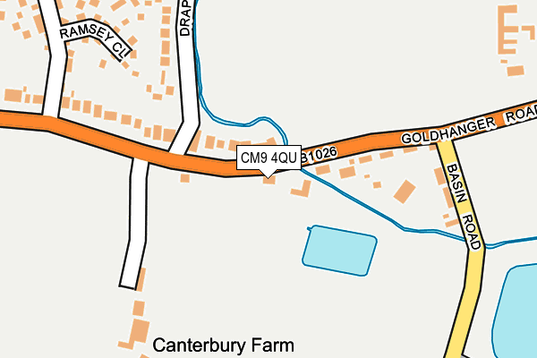 CM9 4QU map - OS OpenMap – Local (Ordnance Survey)